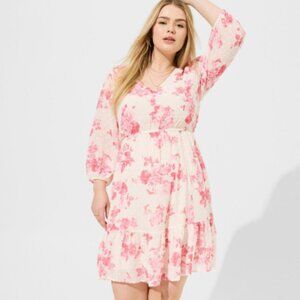 Mini Clip Dot Babydoll Dress